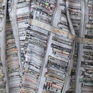 Book print infinity scarf bookworm gift for women